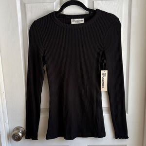 No Boundaries Black Ribbed Long Sleeve Top